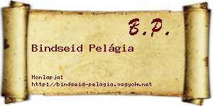 Bindseid Pelágia névjegykártya